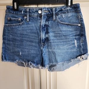 Women's Free Assembly, distressed jean shorts; Size 4.